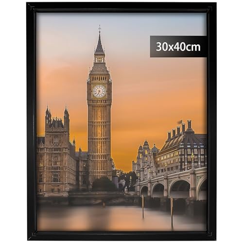 Xpieoyrm 16 Zoll Schwarzer Holz Bilderrahmen 30x40 cm mit Bruchsicheres Acrylglas, stabiles MDF-Holz Rahmen, Posterrahmen Groß Collage, Wand Bilderrahmen, Schlafzimmer und Wohnzimmer Dekoration Xpieoyrm 16 Zoll Schwarzer Holz Bilderrahmen 30x40 cm mit Bruchsicheres Acrylglas, stabiles MDF-Holz Rahmen, Posterrahmen Groß Collage, Wand Bilderrahmen, Schlafzimmer und Wohnzimmer Dekoration von Xpieoyrm