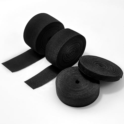 Xpieoyrm 4 Stück Flaches Gummiband, 20 Meter Gummiband Schwarze Breite 10mm 20mm 30mm 40mm, Gummiband Nähen, Robuste Rolle Elastisches Band, Starke Gummilitze für Hosengummi DIY Handwerk Nähzubehör Xpieoyrm 4 Stück Flaches Gummiband, 20 Meter Gummiband Schwarze Breite 10mm 20mm 30mm 40mm, Gummiband Nähen, Robuste Rolle Elastisches Band, Starke Gummilitze für Hosengummi DIY Handwerk Nähzubehör von Xpieoyrm