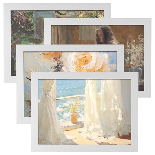 Xpieoyrm 8 Zoll Bilderrahmen 15x20cm MDF-Holz, 4 Pack Posterrahmen, Weiß Fotorahmen Collage Set inklui Acrylglas, Rückwand und Aufhänger, Moderner eckiger Holzbilderrahme, Wand oder Tischaufsteller Xpieoyrm 8 Zoll Bilderrahmen 15x20cm MDF-Holz, 4 Pack Posterrahmen, Weiß Fotorahmen Collage Set inklui Acrylglas, Rückwand und Aufhänger, Moderner eckiger Holzbilderrahme, Wand oder Tischaufsteller von Xpieoyrm