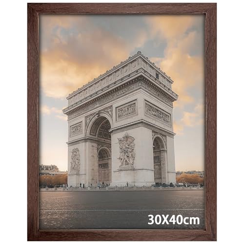 Xpieoyrm MDF Holz Bilderrahmen 30x40 cm,16 zoll minimalistischer und moderner Bilderrahmen,Posterrahmen Collage Wanddeko,Fotorahmen mit Acrylglas,Fotorahmen zum vertikalen oder horizontalen Aufhängen von Xpieoyrm