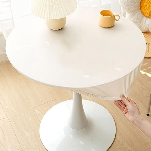 Wasserdichte Tischdecke, rund, elastische Kanten, einfarbig, staubdicht, PU-Tischschutz für Esszimmer, Küche, 90 x 90 cm, Beige Wasserdichte Tischdecke, rund, elastische Kanten, einfarbig, staubdicht, PU-Tischschutz für Esszimmer, Küche, 90 x 90 cm, Beige von Xpnit