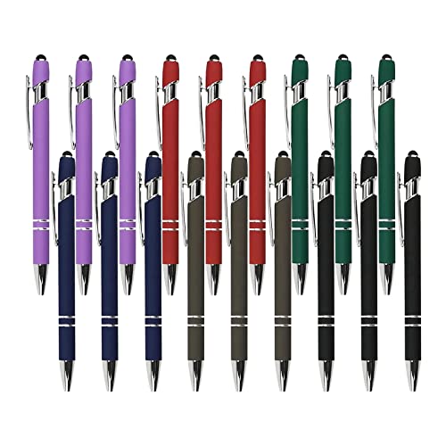 Xptieeck 18 Stück Kugelschreiber, Eingabestift, Metallstift, niedlicher Stift, schwarze Tintenspitze, Großpackung für Schreibstifte, Büro, Schulbedarf von Xptieeck
