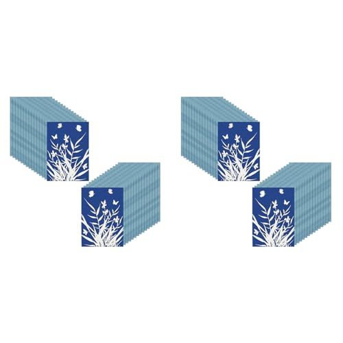 Xptieeck Cyanotype Papier, 120 Stück, A5, Sonnendruckpapier-Set, hohe Empfindlichkeit, Sonnendruck, Naturdruckpapier, Solar-Zeichenpapier von Xptieeck