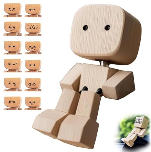 schüttelmännchen,schüttelmann holz,charmante kleine holzfigur, die mit 12 magnetischen ausdrücken schwankt,schüttelmann auto,wackelnder holzmann,lustige Wackelkopf-Auto-Armaturenbrett-Dekors-B schüttelmännchen,schüttelmann holz,charmante kleine holzfigur, die mit 12 magnetischen ausdrücken schwankt,schüttelmann auto,wackelnder holzmann,lustige Wackelkopf-Auto-Armaturenbrett-Dekors-B von Xpwghap