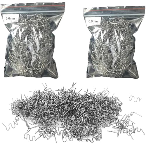 Xrten 1000 Stück Edelstahl Hot Staples, Heiße Heftklammern 0.8mm 0.6mm Welder Staple, Schweißstäbe Klammern, Schweißen Heiße, Stoßstangen Reparatur Set, für Autostoßstange Rissreparatur Heißklammern Xrten 1000 Stück Edelstahl Hot Staples, Heiße Heftklammern 0.8mm 0.6mm Welder Staple, Schweißstäbe Klammern, Schweißen Heiße, Stoßstangen Reparatur Set, für Autostoßstange Rissreparatur Heißklammern von Xrten