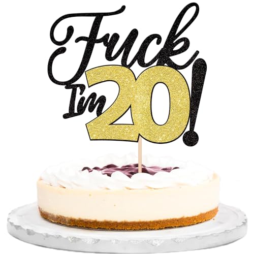 Xsstarmi 1 Packung Tortendeko 20. Geburtstag Tortenaufsatz Glitzer Happy 20th Birthday Kuchen Topper 20th Birthday 20. Geburtstag Zubehör für Party Kuchen Dekorationen Schwarzes Gold Xsstarmi 1 Packung Tortendeko 20. Geburtstag Tortenaufsatz Glitzer Happy 20th Birthday Kuchen Topper 20th Birthday 20. Geburtstag Zubehör für Party Kuchen Dekorationen Schwarzes Gold von Xsstarmi