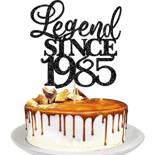 Xsstarmi 1 Packung Tortendeko 40. Geburtstag Tortenaufsatz Glitzer Legend Since 1985 Kuchen Topper für Fabelhaft 40 Geburtstag Hochzeitstag Zubehör für Party Kuchen Dekorationen Schwarz Xsstarmi 1 Packung Tortendeko 40. Geburtstag Tortenaufsatz Glitzer Legend Since 1985 Kuchen Topper für Fabelhaft 40 Geburtstag Hochzeitstag Zubehör für Party Kuchen Dekorationen Schwarz von Xsstarmi