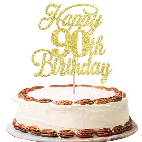 Xsstarmi 1 Packung Tortendeko 90. Geburtstag Tortenaufsatz Glitzer Prost auf 90 Jahre alt Happy 90th Birthday Kuchen Topper Dekoration 90 Fabelhaft 90. Geburtstag Zubehör für Party Kuchen Dekor Xsstarmi 1 Packung Tortendeko 90. Geburtstag Tortenaufsatz Glitzer Prost auf 90 Jahre alt Happy 90th Birthday Kuchen Topper Dekoration 90 Fabelhaft 90. Geburtstag Zubehör für Party Kuchen Dekor von Xsstarmi