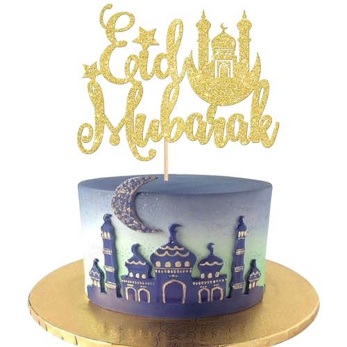 Xsstarmi 1 Packung Tortendeko Eid Mubarak Tortenaufsatz Glitzer Moschee Halal Eid al Adha Kuchen Topper für Ramadan Kareem Eid Islamic Muslim Zubehör für Party Kuchen Dekorationen Gold Xsstarmi 1 Packung Tortendeko Eid Mubarak Tortenaufsatz Glitzer Moschee Halal Eid al Adha Kuchen Topper für Ramadan Kareem Eid Islamic Muslim Zubehör für Party Kuchen Dekorationen Gold von Xsstarmi