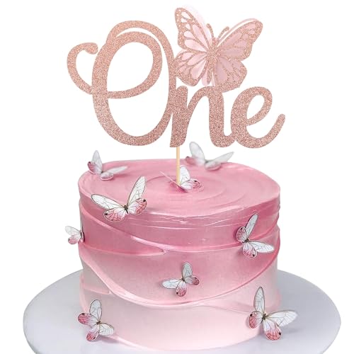 Xsstarmi 1 Packung Tortendeko Schmetterling Eins Tortenaufsatz Glitzer Roségold 1. Geburtstag Kuchen Topper Dekoration Schmetterling Geburtstag Zubehör für Party Kuchen Dekorationen Xsstarmi 1 Packung Tortendeko Schmetterling Eins Tortenaufsatz Glitzer Roségold 1. Geburtstag Kuchen Topper Dekoration Schmetterling Geburtstag Zubehör für Party Kuchen Dekorationen von Xsstarmi