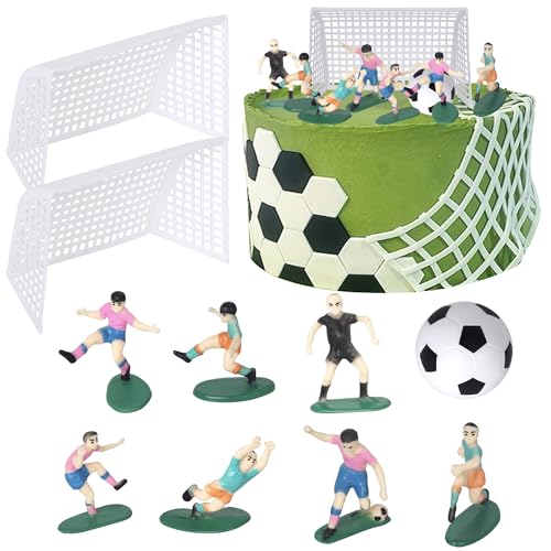 Xsstarmi 10 Stück Fußball-Sport-Kuchenaufsätze, 3D-Fußballspieler-Kuchenaufsatz, Fußball-Spiel, Fußball-Kuchendekorationen für Fußball-Thema, Babyparty, Hochzeit, Geburtstag, Partyzubehör Xsstarmi 10 Stück Fußball-Sport-Kuchenaufsätze, 3D-Fußballspieler-Kuchenaufsatz, Fußball-Spiel, Fußball-Kuchendekorationen für Fußball-Thema, Babyparty, Hochzeit, Geburtstag, Partyzubehör von Xsstarmi