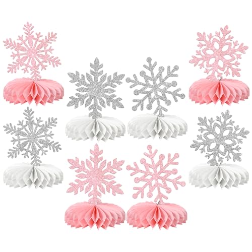 Xsstarmi 12 Stück rosa Schneeflocken Waben Mittelstücke Frozen Winter Wonderland Party Dekorationen für Weihnachten Urlaub Winter Geburtstag Babyparty Schneeflocke Party Dekorationen Xsstarmi 12 Stück rosa Schneeflocken Waben Mittelstücke Frozen Winter Wonderland Party Dekorationen für Weihnachten Urlaub Winter Geburtstag Babyparty Schneeflocke Party Dekorationen von Xsstarmi