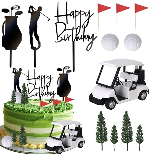 Xsstarmi 13 Stück weiße Golf-Kuchenaufsätze, 3D-Golfball-Golfer, Acryl-Kuchenpicker, Golfwagen, Kuchendekorationen für Golf-Thema, Babyparty, Happy Birthday Party, Kuchendekoration Xsstarmi 13 Stück weiße Golf-Kuchenaufsätze, 3D-Golfball-Golfer, Acryl-Kuchenpicker, Golfwagen, Kuchendekorationen für Golf-Thema, Babyparty, Happy Birthday Party, Kuchendekoration von Xsstarmi