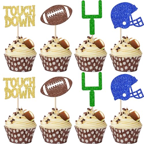 Xsstarmi 24 Packung Rugby Ball Cupcake Toppers Glitzer Amerikanischer Fußball Cupcake Picks für Super Bowl Rugby Sports Geburtstag Jubiläum Party Kuchendekoration Xsstarmi 24 Packung Rugby Ball Cupcake Toppers Glitzer Amerikanischer Fußball Cupcake Picks für Super Bowl Rugby Sports Geburtstag Jubiläum Party Kuchendekoration von Xsstarmi