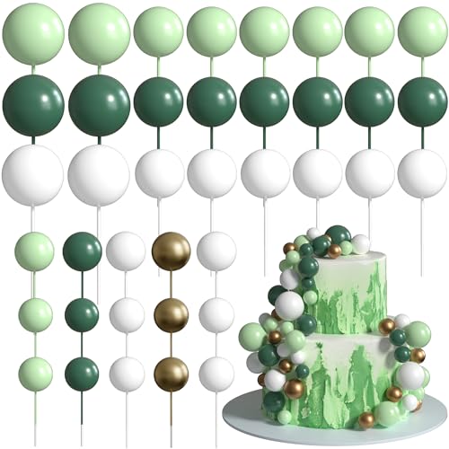 Xsstarmi 36 Stück Kugel-Kuchenaufsätze, Dekorationen, Mini-Luftballons, Schaumstoffkugeln, Kuchenpicker für Babyparty, Hochzeit, Geburtstag, Jahrestag, Party, Kuchendekorationen, Zubehör, Weißgold Xsstarmi 36 Stück Kugel-Kuchenaufsätze, Dekorationen, Mini-Luftballons, Schaumstoffkugeln, Kuchenpicker für Babyparty, Hochzeit, Geburtstag, Jahrestag, Party, Kuchendekorationen, Zubehör, Weißgold von Xsstarmi