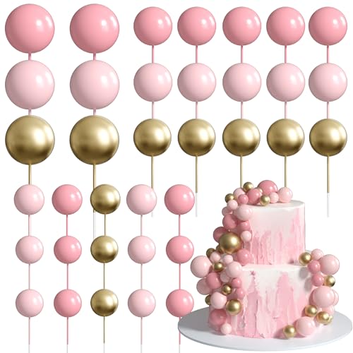 Xsstarmi 36 Stück Kugel-Kuchenaufsätze, Dekorationen, Mini-Luftballons, Schaumstoffkugeln, Kuchenpicker für Babyparty, Hochzeit, Geburtstag, Jahrestag, Party, Kuchendekorationen, Zubehör, Hellrosa Xsstarmi 36 Stück Kugel-Kuchenaufsätze, Dekorationen, Mini-Luftballons, Schaumstoffkugeln, Kuchenpicker für Babyparty, Hochzeit, Geburtstag, Jahrestag, Party, Kuchendekorationen, Zubehör, Hellrosa von Xsstarmi