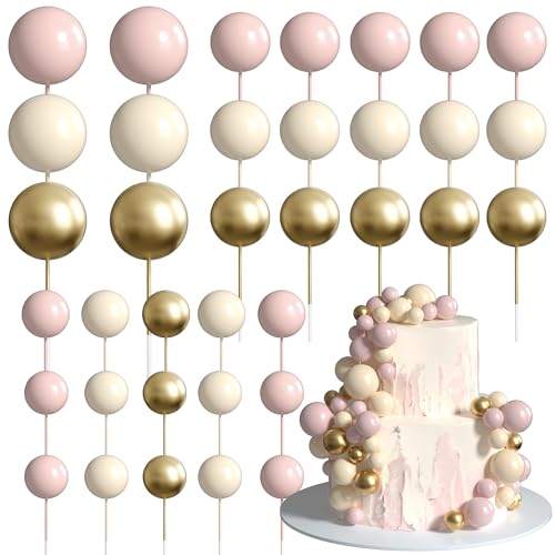 Xsstarmi 36 Stück Kugel-Kuchenaufsätze, Dekorationen, Mini-Luftballons, Schaumstoffkugeln, Kuchenpicker für Babyparty, Hochzeit, Geburtstag, Jahrestag, Party, Kuchendekorationen, Zubehör, Khaki, Braun Xsstarmi 36 Stück Kugel-Kuchenaufsätze, Dekorationen, Mini-Luftballons, Schaumstoffkugeln, Kuchenpicker für Babyparty, Hochzeit, Geburtstag, Jahrestag, Party, Kuchendekorationen, Zubehör, Khaki, Braun von Xsstarmi