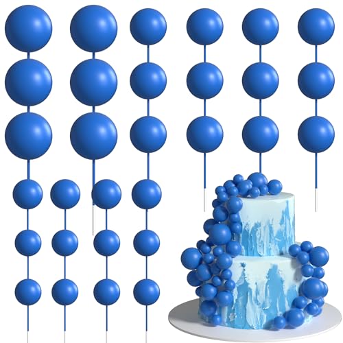 Xsstarmi 36 Stück Kugel-Kuchenaufsatz, Dekorationen, Mini-Luftballons, Schaumstoffkugeln, Kuchenpicker für Babyparty, Hochzeit, Geburtstag, Jahrestag, Party, Kuchendekorationen, Zubehör, Blau Xsstarmi 36 Stück Kugel-Kuchenaufsatz, Dekorationen, Mini-Luftballons, Schaumstoffkugeln, Kuchenpicker für Babyparty, Hochzeit, Geburtstag, Jahrestag, Party, Kuchendekorationen, Zubehör, Blau von Xsstarmi