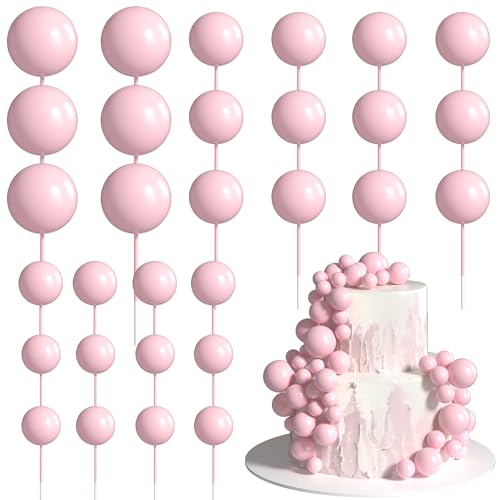 Xsstarmi 36 Stück Kugel-Kuchenaufsatz, Dekorationen, Mini-Luftballons, Schaumstoffkugeln, Kuchenpicker für Babyparty, Hochzeit, Geburtstag, Jahrestag, Party, Kuchendekorationen, Zubehör, Rosa Xsstarmi 36 Stück Kugel-Kuchenaufsatz, Dekorationen, Mini-Luftballons, Schaumstoffkugeln, Kuchenpicker für Babyparty, Hochzeit, Geburtstag, Jahrestag, Party, Kuchendekorationen, Zubehör, Rosa von Xsstarmi