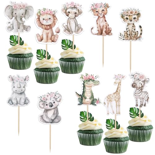 Xsstarmi 40 Packung Dschungeltiere Cupcake Toppers Glitzer Nilpferd Krokodil Giraffe Cupcake Picks Affe Elefant Löwe Koala Kuchendekoration für Geburtstag der Tierserie Partyzubehör Xsstarmi 40 Packung Dschungeltiere Cupcake Toppers Glitzer Nilpferd Krokodil Giraffe Cupcake Picks Affe Elefant Löwe Koala Kuchendekoration für Geburtstag der Tierserie Partyzubehör von Xsstarmi
