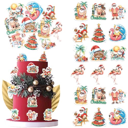 Xsstarmi 60 Stück essbare Cupcake-Aufsätze für Sommer, Weihnachten, Reispapier, tropische Hawaii, festliche Cupcake-Picks für Sommer, Hawaii, Weihnachten, Babyparty, Geburtstagsparty Xsstarmi 60 Stück essbare Cupcake-Aufsätze für Sommer, Weihnachten, Reispapier, tropische Hawaii, festliche Cupcake-Picks für Sommer, Hawaii, Weihnachten, Babyparty, Geburtstagsparty von Xsstarmi