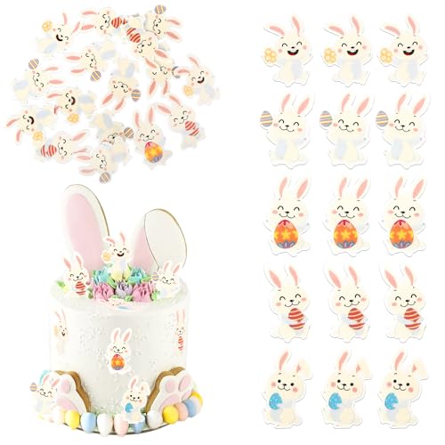 Xsstarmi 60 Stück essbare Cupcake-Topper mit Haseneiern, Cupcake-Aufsätze, Oblatenpapier, Oster-Thema, Kuchendekorationen für Babyparty, Kindergeburtstag, Party, Kuchenzubehör Xsstarmi 60 Stück essbare Cupcake-Topper mit Haseneiern, Cupcake-Aufsätze, Oblatenpapier, Oster-Thema, Kuchendekorationen für Babyparty, Kindergeburtstag, Party, Kuchenzubehör von Xsstarmi