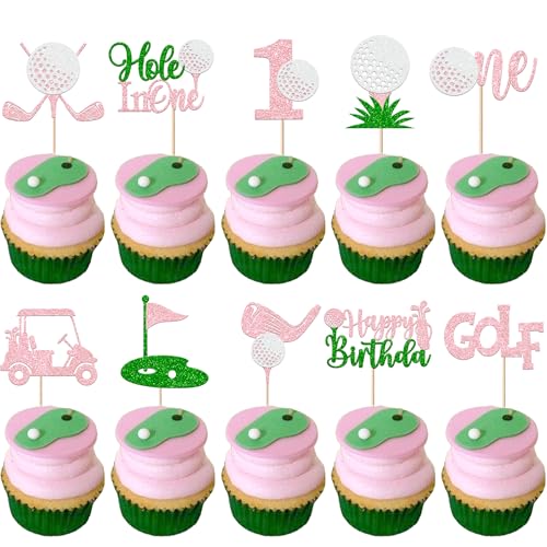 Xsstarmi Cupcake-Aufsätze, Golf-Loch, 1. Geburtstag, Cupcake-Aufsätze, Flagge, Ballwagen, Golf, erster Geburtstag, Kuchendekorationen für Mädchen, Babyparty, Golf, Party, Dekoration, Rosa, 30 Stück Xsstarmi Cupcake-Aufsätze, Golf-Loch, 1. Geburtstag, Cupcake-Aufsätze, Flagge, Ballwagen, Golf, erster Geburtstag, Kuchendekorationen für Mädchen, Babyparty, Golf, Party, Dekoration, Rosa, 30 Stück von Xsstarmi