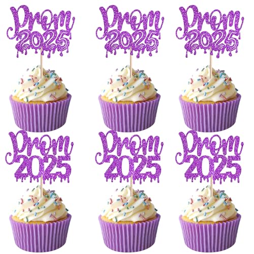 Xsstarmi Cupcake-Aufsätze für Abschlussball 2025, glitzernd, Klasse 2025, Congrats Grad, Cupcake-Picks für Abschlussball 2025, Party-Kuchendekorationen, Lila, 24 Stück Xsstarmi Cupcake-Aufsätze für Abschlussball 2025, glitzernd, Klasse 2025, Congrats Grad, Cupcake-Picks für Abschlussball 2025, Party-Kuchendekorationen, Lila, 24 Stück von Xsstarmi