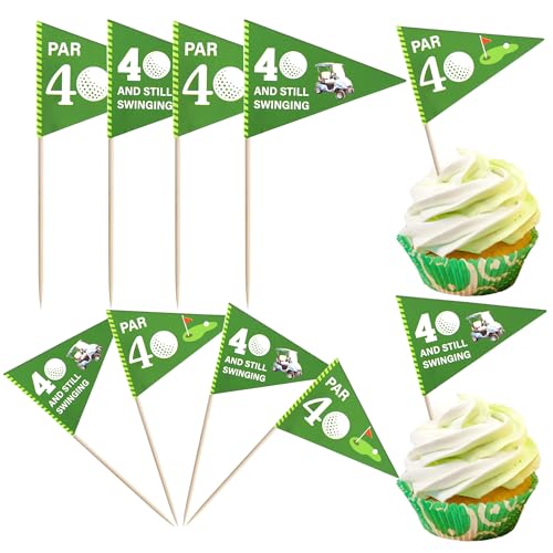 Xsstarmi Cupcake-Aufsätze mit Golf-Zahnstocher-Flaggen, 40 Stück, "Let's Par Fourth Birthday", Cocktail-Picker für Babyparty, 4. Geburtstag, Golf, Party, Kuchendekoration, Gastgeschenk Xsstarmi Cupcake-Aufsätze mit Golf-Zahnstocher-Flaggen, 40 Stück, "Let's Par Fourth Birthday", Cocktail-Picker für Babyparty, 4. Geburtstag, Golf, Party, Kuchendekoration, Gastgeschenk von Xsstarmi
