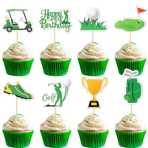 Xsstarmi Golf-Cupcake-Aufsätze, Pokal, Rasen, Golfschuhe, Tasche, Ballwagen, Cupcake-Picks für Golf, Sportspieler, Motto-Party, Kindergeburtstag, Party, Kuchendekorationen, Zubehör, 32 Stück Xsstarmi Golf-Cupcake-Aufsätze, Pokal, Rasen, Golfschuhe, Tasche, Ballwagen, Cupcake-Picks für Golf, Sportspieler, Motto-Party, Kindergeburtstag, Party, Kuchendekorationen, Zubehör, 32 Stück von Xsstarmi