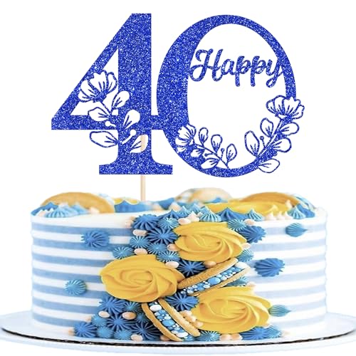 Xsstarmi Tortenaufsatz "Happy 40th Birthday", glitzernd, 40 Stück, Kuchendekoration zum 40. Geburtstag, Kuchendekorationen für Happy 40th Anniversary Party, Kuchendekoration, Zubehör, 1 Packung Xsstarmi Tortenaufsatz "Happy 40th Birthday", glitzernd, 40 Stück, Kuchendekoration zum 40. Geburtstag, Kuchendekorationen für Happy 40th Anniversary Party, Kuchendekoration, Zubehör, 1 Packung von Xsstarmi