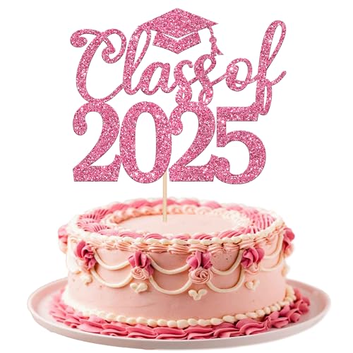 Xsstarmi Tortenaufsatz für 2025, Abschlussfeier, Klasse 2025, Kuchendekorationen, Congrats Grad, Kuchenpicker für 2025, Abschlussfeier, College, Abschlussfeier, Party-Dekorationen, Rosa, 1 Stück Xsstarmi Tortenaufsatz für 2025, Abschlussfeier, Klasse 2025, Kuchendekorationen, Congrats Grad, Kuchenpicker für 2025, Abschlussfeier, College, Abschlussfeier, Party-Dekorationen, Rosa, 1 Stück von Xsstarmi