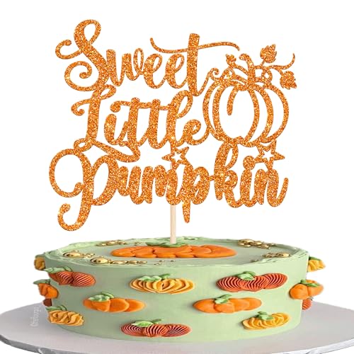 Xsstarmi Tortenaufsatz für Babypartys, Herbst-Motiv, orangefarbener Glitzer, süßer kleiner Kürbis, Kuchendekoration für Thanksgiving, Babyparty, Geschlechtsoffenbarung, Geburtstagsparty Xsstarmi Tortenaufsatz für Babypartys, Herbst-Motiv, orangefarbener Glitzer, süßer kleiner Kürbis, Kuchendekoration für Thanksgiving, Babyparty, Geschlechtsoffenbarung, Geburtstagsparty von Xsstarmi