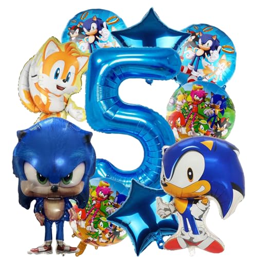 10pcs Deko Geburtstag Kinder, Luftballons Alufolie Kindergeburtstag Deko, 5 Jahre Luftballons Geschenk für Jungen und Mädchen 10pcs Deko Geburtstag Kinder, Luftballons Alufolie Kindergeburtstag Deko, 5 Jahre Luftballons Geschenk für Jungen und Mädchen von Xtaguvdm