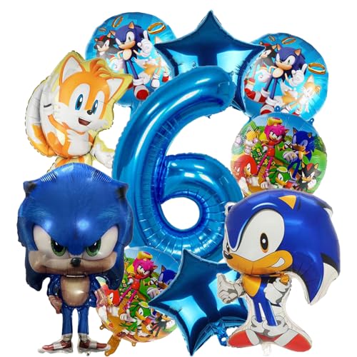10pcs Deko Geburtstag Kinder, Luftballons Alufolie Kindergeburtstag Deko, 6 Jahre Luftballons Geschenk für Jungen und Mädchen 10pcs Deko Geburtstag Kinder, Luftballons Alufolie Kindergeburtstag Deko, 6 Jahre Luftballons Geschenk für Jungen und Mädchen von Xtaguvdm