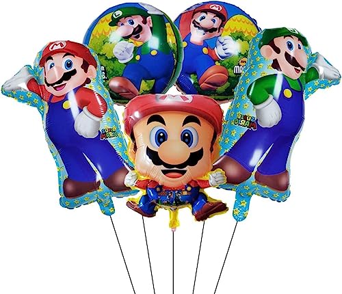 Super Geburtstag Dekoration, 5 Stück Thema Luftballons, Party Dekoration Set, Geburtstag Folienballon, Helium Luftballons, Birthday Party Supplies, Kindergeburtstag Party Ballon Deko von Xtaguvdm