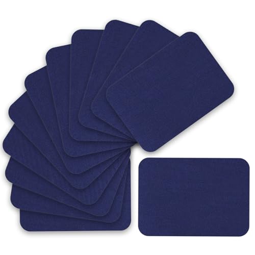 12 Stück Patches zum aufbügeln Näh Bügelflicken Premium-Qualität Patch Sticker DIY-Korrekturflicken für die Reparatur von Jeans und Kleidung (12.5×9.5CM, Marine) von Xthrotsenk