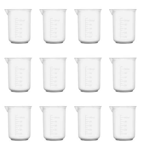 12 Stück Transparente Messbecher 50ml Klarer Kunststoff Becher Epoxidharz Plastik Messbecher Präzisions Messbecher mit Maßstab Mark für Labor Küche Garten Dosierhilfe 12 Stück Transparente Messbecher 50ml Klarer Kunststoff Becher Epoxidharz Plastik Messbecher Präzisions Messbecher mit Maßstab Mark für Labor Küche Garten Dosierhilfe von Xthrotsenk