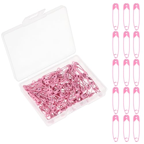 120 Stück Sicherheitsnadeln für Kleidung Sicherheitsnadeln Langlebiger Stift aus Edelstahl Metall Klein für Kunsthandwerk Nähen und Schmuckherstellung (19mm, Rosa) von Xthrotsenk