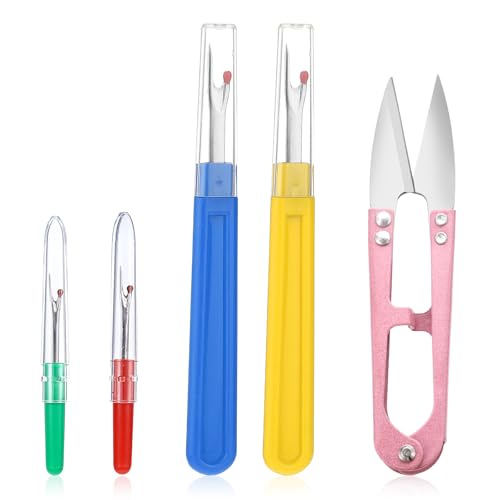 5 Stück Nahtauftrenner für Nähte, Groß/Klein Nähen Nahttrenner Kommt mit Trimmschere Nahtauftrenner Nähzubehör für Nähte Hand Nähen Sticken Kreuzstich DIY 5 Stück Nahtauftrenner für Nähte, Groß/Klein Nähen Nahttrenner Kommt mit Trimmschere Nahtauftrenner Nähzubehör für Nähte Hand Nähen Sticken Kreuzstich DIY von Xthrotsenk
