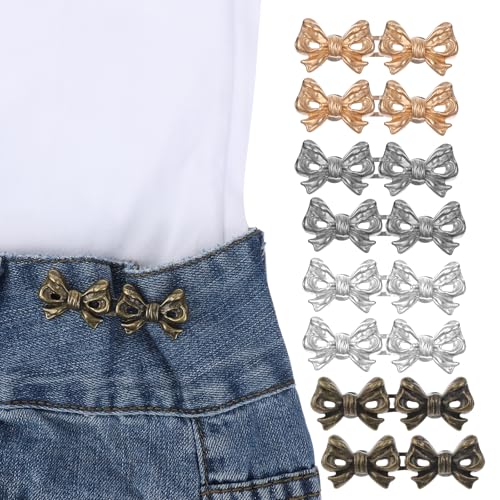 8 Sets Hosen Verenger Hosenengermacher Hosenverkleinerung Damen Hose Verengen Knöpfe Enger Machen Clip, Jeans Taillenstraffer, Hosenknöpfe Zum Stecken, Fliege Verstellbare Taille Schnallen 8 Sets Hosen Verenger Hosenengermacher Hosenverkleinerung Damen Hose Verengen Knöpfe Enger Machen Clip, Jeans Taillenstraffer, Hosenknöpfe Zum Stecken, Fliege Verstellbare Taille Schnallen von Xthrotsenk