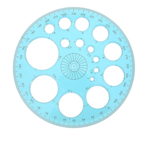 Kreisschablone zum Zeichnen Kreis Schablonen zum Malen Kreis Schablone Multifunktionales Messschablonen Lineale Zeichenschablone für Lernen Entwerfen Büro Circle Stencil von Xthrotsenk
