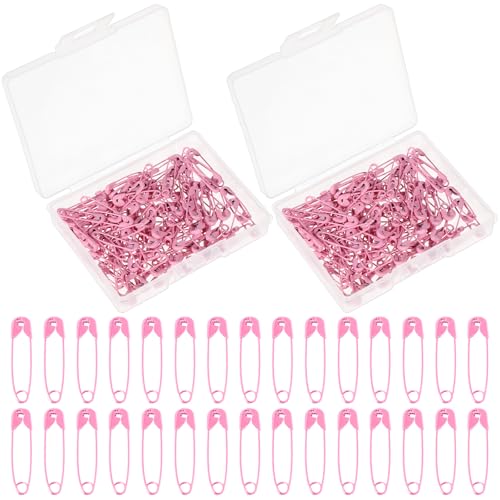 Mini-Sicherheitsnadeln, 1,9 cm, Metallnadeln für Kleidung, Nähen, Kunst, Handwerk, Kostüm, Handwerk, Schmuckherstellung, Rostnadeln zum Dekorieren und Organisieren von Gegenständen, Rosa, 240 Stück von Xthrotsenk