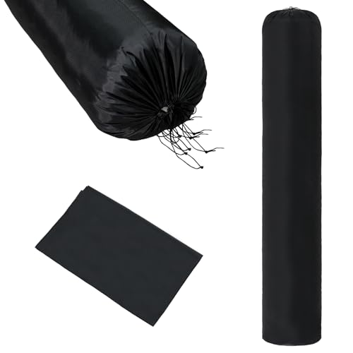 Schwarze Teppich-Aufbewahrungstasche, wasserdichte Teppich-Aufbewahrungstaschen mit Kordelzug, große Nylon-Teppichschutzbeutel, wiederverwendbar, für gerollte Teppiche, Aufbewahrung und Transport (239 von Xthrotsenk
