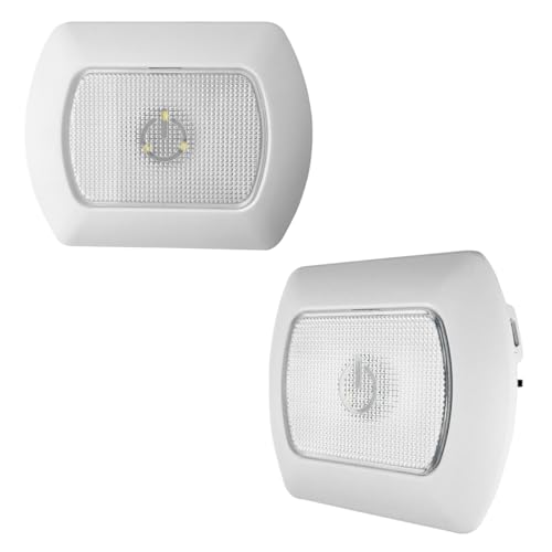 2er-Pack wiederaufladbarer USB-LED-Wasserhahn, 50 Lumen, 3 LEDs, einstellbarer Timer (ON / 3min / 15min), einfache Installation, inklusive 2 USB-Ladekabeln, 3,7 V 600 mAh Li-Ionen-Akku von Xtralite