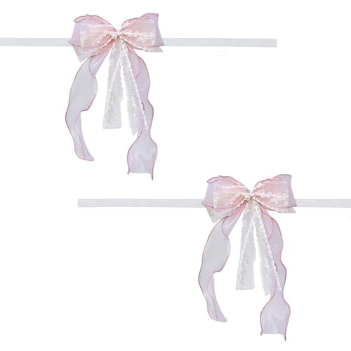 1 Paar Mistys Vorhang-Raffhalter mit Rosen-Schleifen, Schmetterling, mit Perlen, für Romantik in jedem Raum von XuQiZZpp