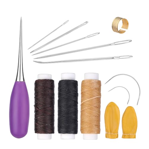 10 Set Polsternadel Gebogene Nadel Leder Nähnadel-Set mit gewachstem Faden Leder Nähwerkzeug für Leinwand 10 Set Polsternadel Gebogene Nadel Leder Nähnadel-Set mit gewachstem Faden Leder Nähwerkzeug für Leinwand von XuQiZZpp