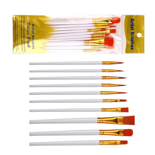 10-teiliges Acryl-Pinsel-Set, Malerei, Kunstzubehör für Aquarell, Gouache, Acrylfarben, Nylonhaar, Aquarellmalerei 10-teiliges Acryl-Pinsel-Set, Malerei, Kunstzubehör für Aquarell, Gouache, Acrylfarben, Nylonhaar, Aquarellmalerei von XuQiZZpp