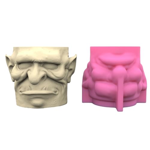 3D-Monster-Silikonform, handgefertigt, Beton, Vase, Blumentöpfe, Gips, Epoxidharz, Stifthalter, Formen, Heimdekoration 3D-Monster-Silikonform, handgefertigt, Beton, Vase, Blumentöpfe, Gips, Epoxidharz, Stifthalter, Formen, Heimdekoration von XuQiZZpp