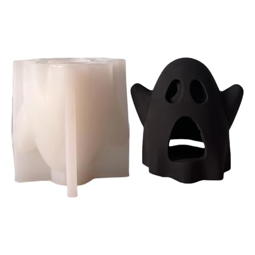 Halloween-Form aus Silikon für Epoxidharz-Halter, Teelichthalter, Basteln, Heimdekoration, Zement, Basteln, flexible Silikon-Zementform von XuQiZZpp